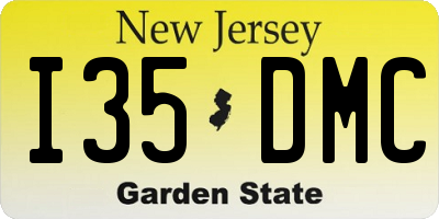NJ license plate I35DMC