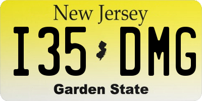 NJ license plate I35DMG