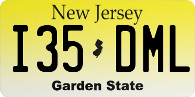 NJ license plate I35DML
