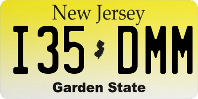 NJ license plate I35DMM