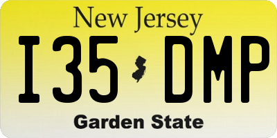 NJ license plate I35DMP