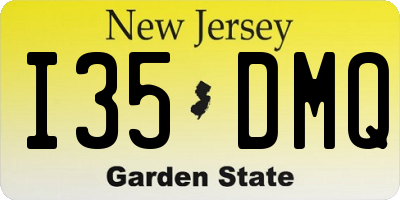 NJ license plate I35DMQ