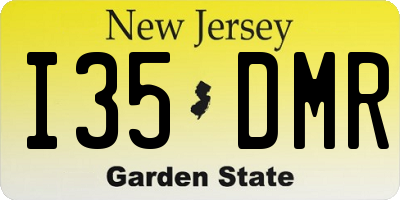 NJ license plate I35DMR