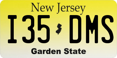 NJ license plate I35DMS