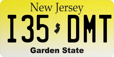 NJ license plate I35DMT