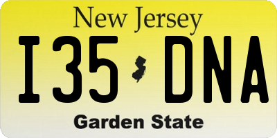 NJ license plate I35DNA