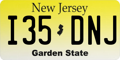 NJ license plate I35DNJ