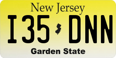 NJ license plate I35DNN