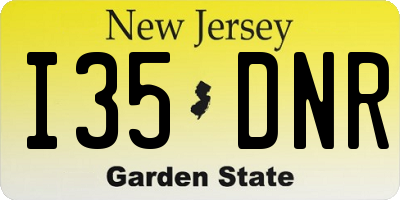 NJ license plate I35DNR
