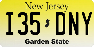 NJ license plate I35DNY