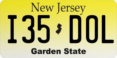 NJ license plate I35DOL
