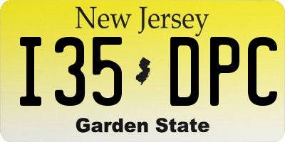 NJ license plate I35DPC