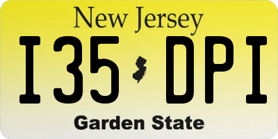 NJ license plate I35DPI