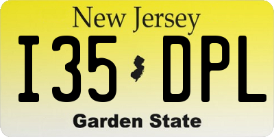 NJ license plate I35DPL