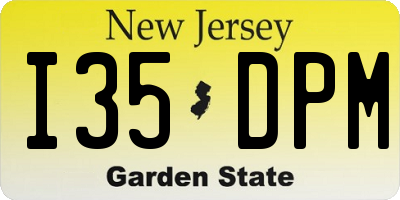 NJ license plate I35DPM