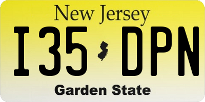 NJ license plate I35DPN