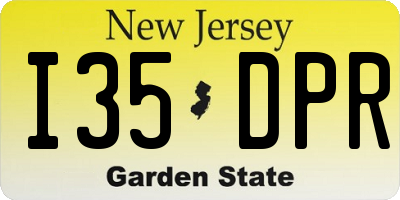 NJ license plate I35DPR