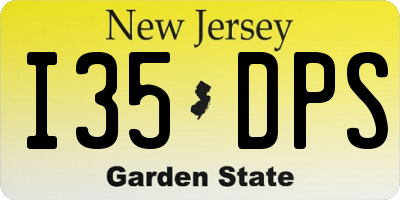 NJ license plate I35DPS