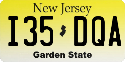 NJ license plate I35DQA