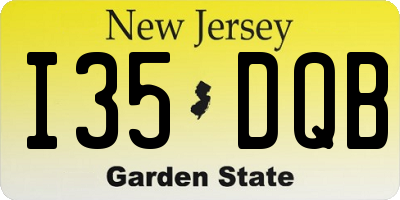 NJ license plate I35DQB
