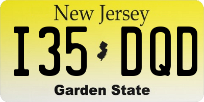 NJ license plate I35DQD