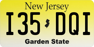 NJ license plate I35DQI