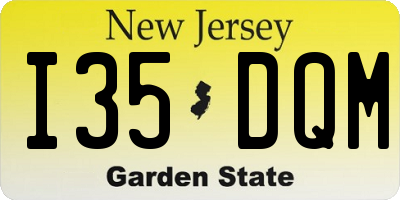NJ license plate I35DQM