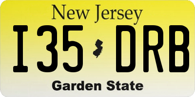 NJ license plate I35DRB