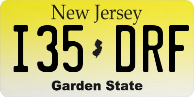 NJ license plate I35DRF