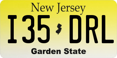 NJ license plate I35DRL