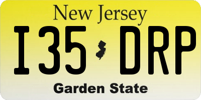 NJ license plate I35DRP