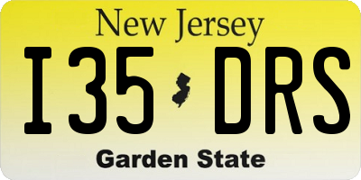 NJ license plate I35DRS