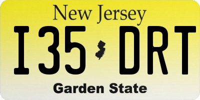 NJ license plate I35DRT