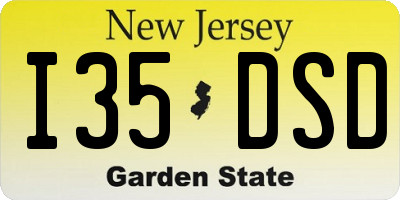 NJ license plate I35DSD