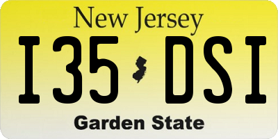 NJ license plate I35DSI