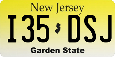 NJ license plate I35DSJ