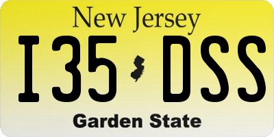 NJ license plate I35DSS