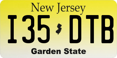 NJ license plate I35DTB