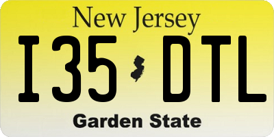 NJ license plate I35DTL