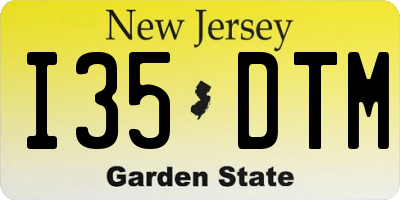 NJ license plate I35DTM