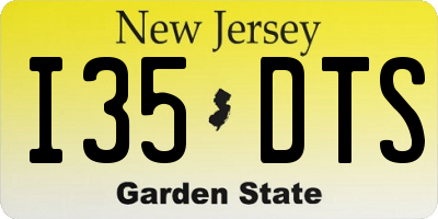 NJ license plate I35DTS