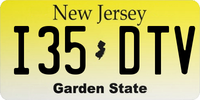 NJ license plate I35DTV