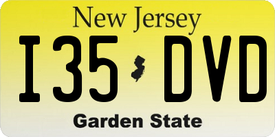 NJ license plate I35DVD