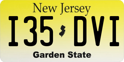 NJ license plate I35DVI