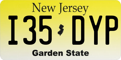 NJ license plate I35DYP