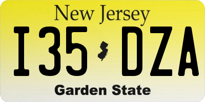 NJ license plate I35DZA