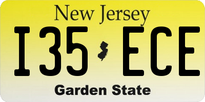 NJ license plate I35ECE