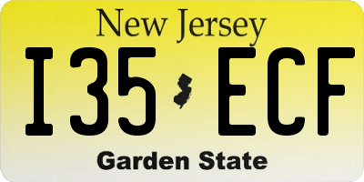 NJ license plate I35ECF