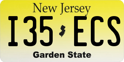 NJ license plate I35ECS