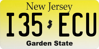 NJ license plate I35ECU